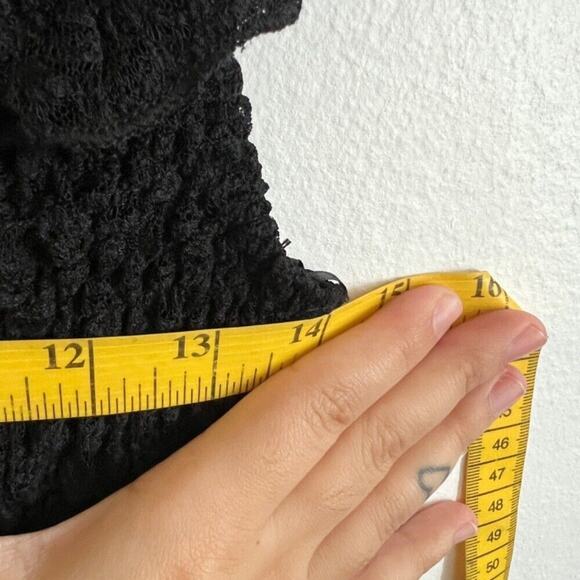 Black Lace Ruffle Hem‎ Dress, Coquette, Goth, Y2K, Romantic, Lolita, Medium - Picture 7 of 7